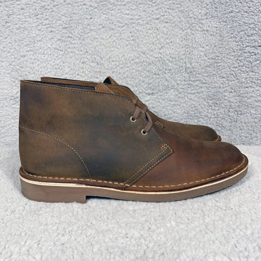 Clarks Bushcare 2 Mens Size 9 Chukka Boots Brown Leather